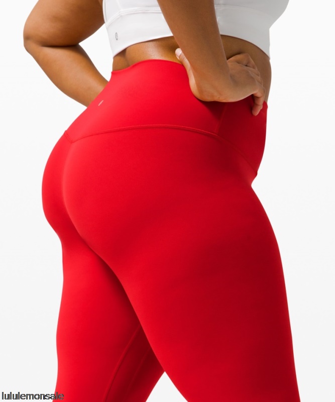 Lululemon Damen DELULU006 | Align Hochhaushose 25 Dunkelrot